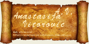 Anastasija Vitorović vizit kartica